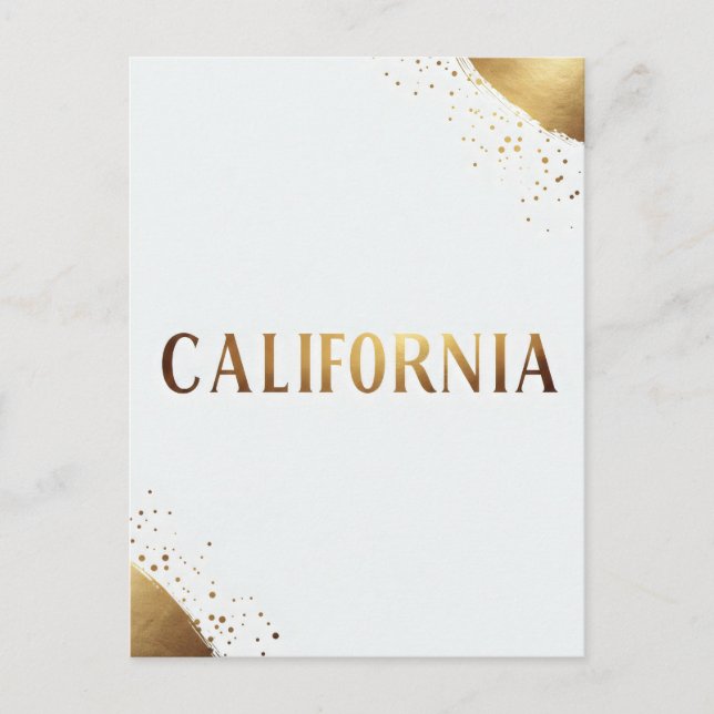 Carte postale californienne - Texte tendance (Devant)