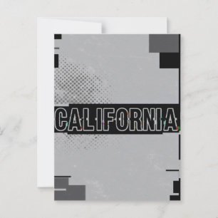 Carte postale californienne - Texte tendance