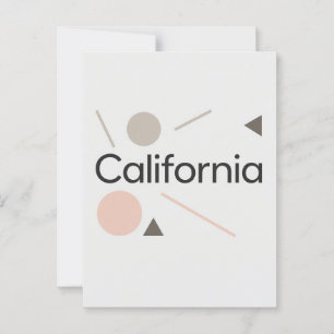 Carte postale californienne - Texte tendance