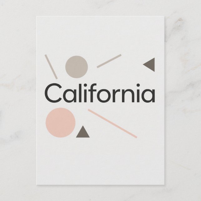 Carte postale californienne - Texte tendance (Devant)