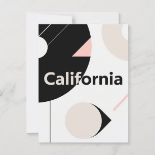 Carte postale californienne - Texte tendance