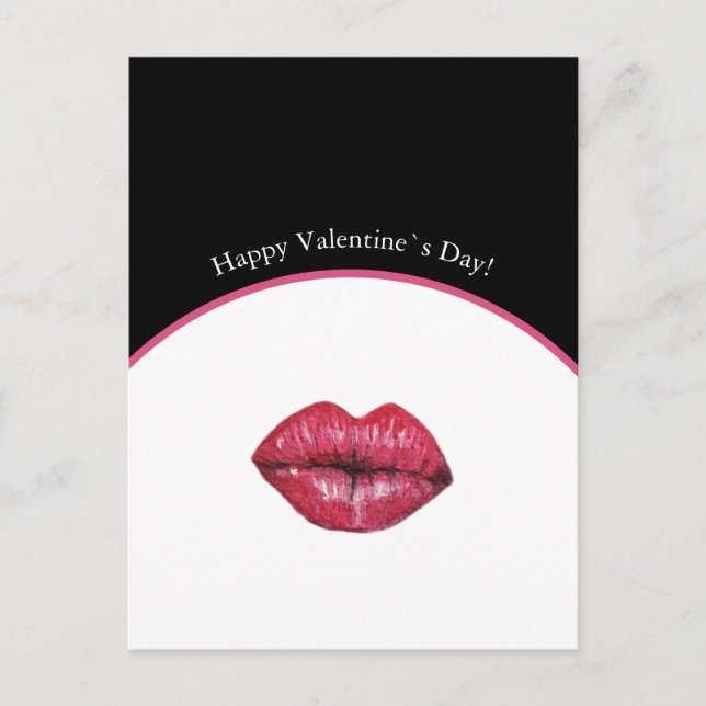 Carte Postale Calins de la Saint-Valentin à l'aquarelle (Devant)