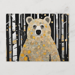 Carte Postale Câlins d'ours mignon en pensant à vous