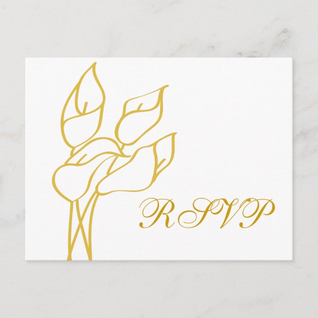 Carte postale Calla Lily RSVP (Devant)