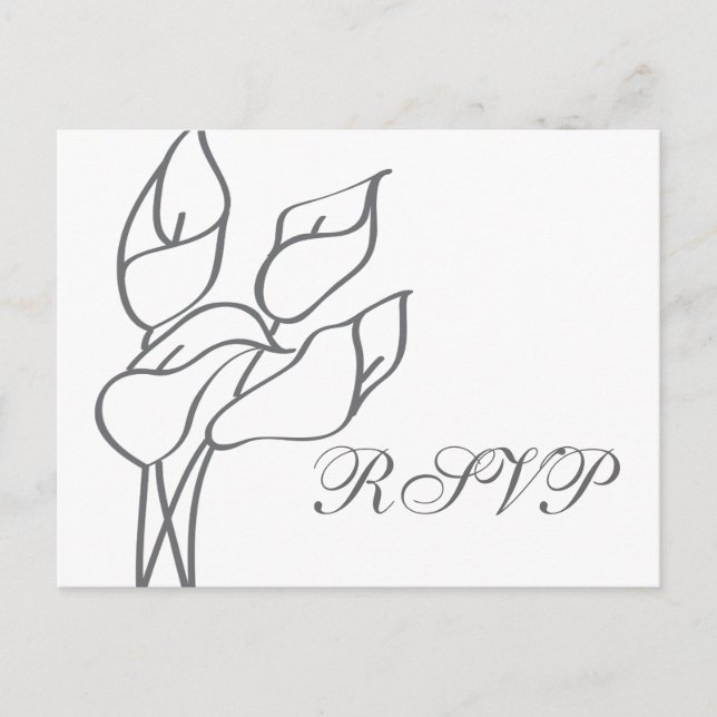 Carte postale Calla Lily RSVP (Devant)