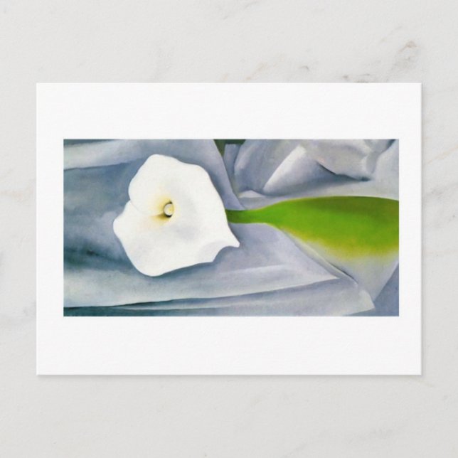 Carte Postale Calla Lily sur Grey, Georgia O'Keeffe (Devant)
