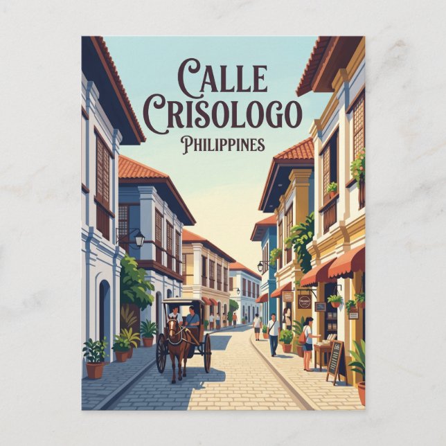 Carte Postale Calle Crisologo Philippines (Devant)