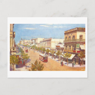Carte Postale Calle del 18 de Julio vintage, Montevideo, Uruguay