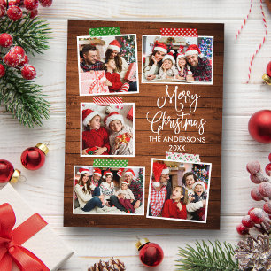 Carte Postale Calligraphie amusante Bois Joyeux Bande artisanale