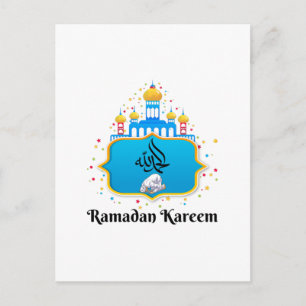 Carte Postale Calligraphie arabe élégante pour les vœux de Ramad