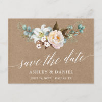 Calligraphie Botanique Floral Kraft Enregistrer La