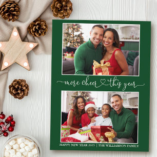 Carte Postale Calligraphie Coeur Plus Cheer Green 2 Photo Holida