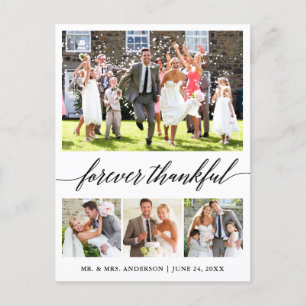 Carte Postale Calligraphie Forever Thankful 4 Merci photo