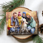 Carte Postale Calligraphie moderne amusante Joyeux Noël Photo<br><div class="desc">Carte postale moderne Fun Calligraphy Script Joyeux Noël Famille Photo</div>