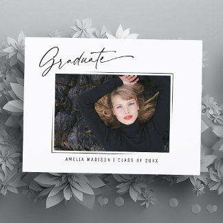 Carte Postale Calligraphie moderne Encre Script Artural Grad Pho
