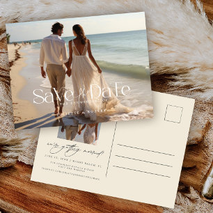 Carte Postale Calligraphie Moderne Enregistrer La Date Photo Com