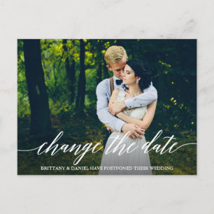 Carte Postale Calligraphie Moderne Script Changer La Date Photo