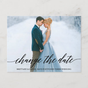 Carte Postale Calligraphie Moderne Script Photo Modifier La Date