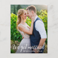 Calligraphie Nous Avons Marié Mariage Couple Photo
