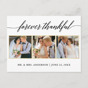 Carte Postale Calligraphie Or Mariage 3 Photo Toujours Reconnais