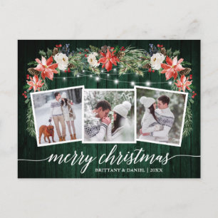 Carte Postale Calligraphie Vert Bois 3 Photo Aquarelle Florale