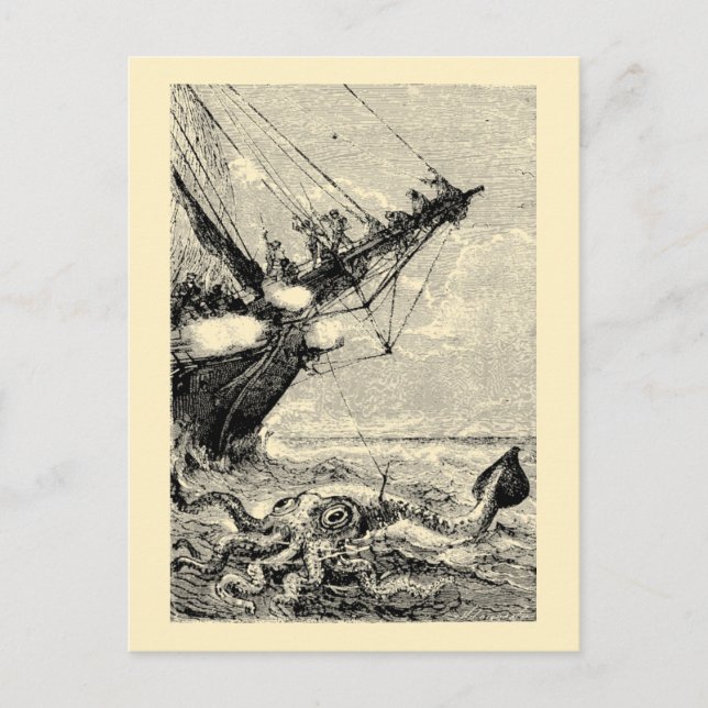 Carte Postale Calmar géant de 2000 ligues sous la mer (Devant)