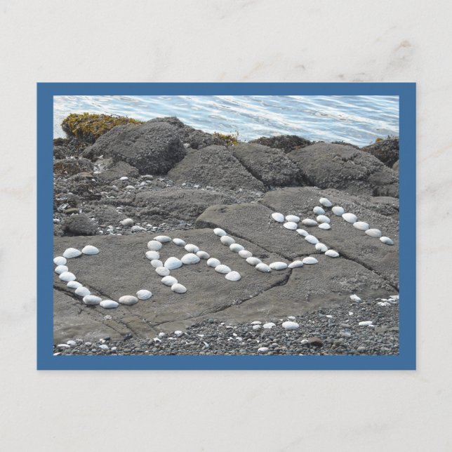 Carte Postale Calme - Art de mots Coquillages (Devant)