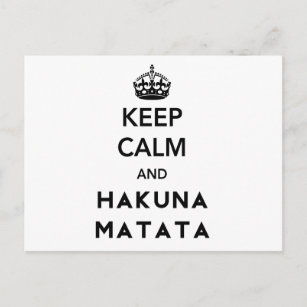 Carte Postale Calme et Hakuna Matata
