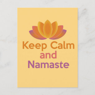 Carte Postale Calme et Namaste - Zen, Yoga, Relax