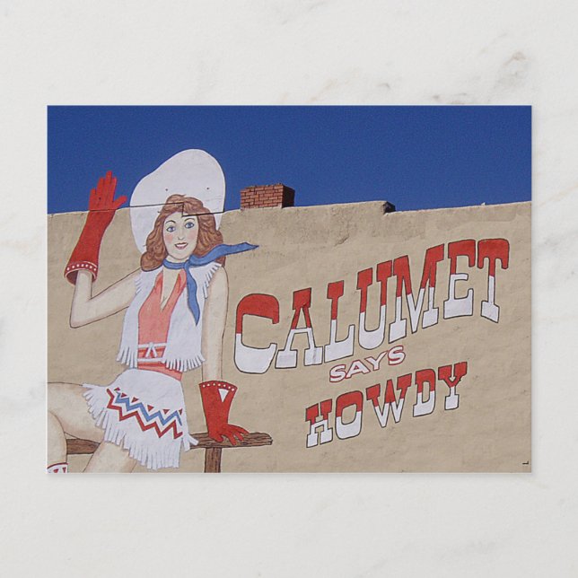 Carte Postale Calumet Dit Howdy (Devant)