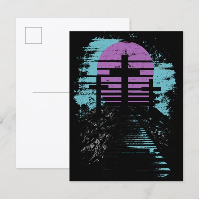 Carte Postale Calvaire Golgotha c'est fini Moderne chrétien (Devant / Derrière)