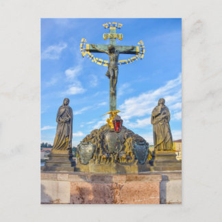 Carte Postale Calvary Sculpture, Charles Bridge, Prague
