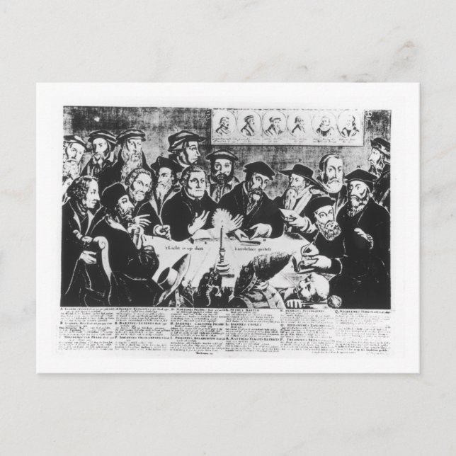 Carte Postale Calvin et Luther (gravure) (Devant)