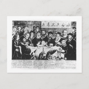 Carte Postale Calvin et Luther (gravure)