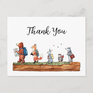 Carte Postale Camarades de la forêt Merci pour la rentrée