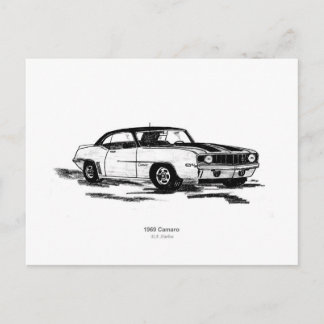 Carte Postale Camaro 1969