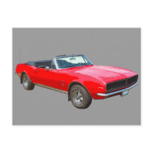 Camaro Muscle Car 1967 rouge convertible