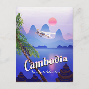 Carte Postale Cambodge 'Voyagez dans l'aventure'