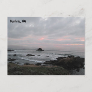 Carte Postale Cambria rocheuse, Californie, Littoral au coucher 