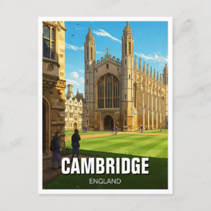 Carte Postale Cambridge University England Travel