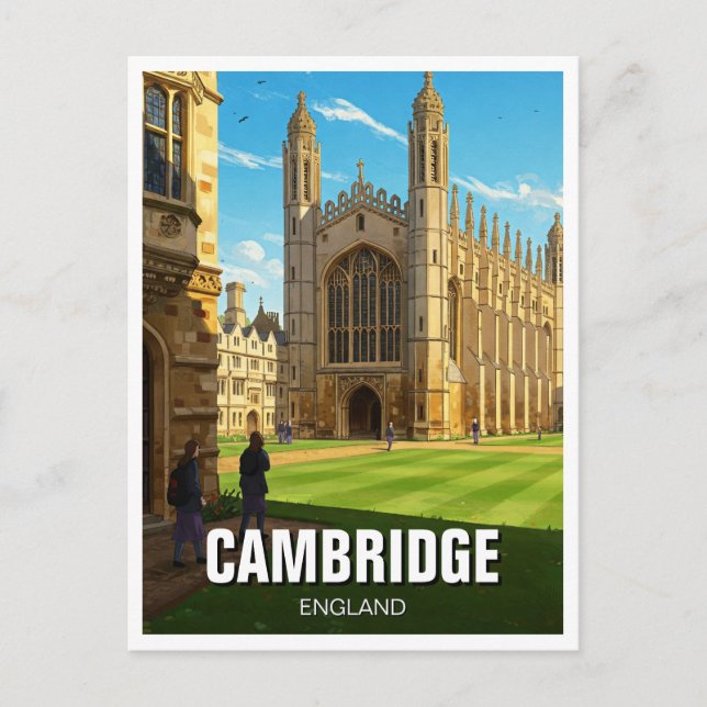 Carte Postale Cambridge University England Travel (Devant)