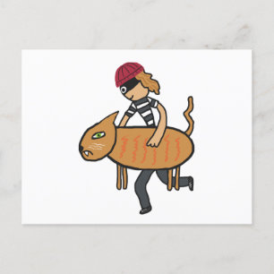Carte Postale Cambriolage de chat