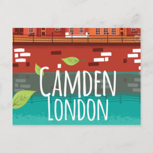 Carte Postale Camden, affiche de voyage vintage londonienne