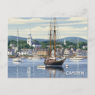 Carte Postale Camden Maine Travel