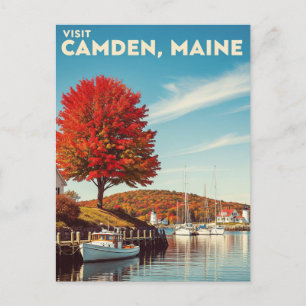 Carte Postale Camden Maine Travel