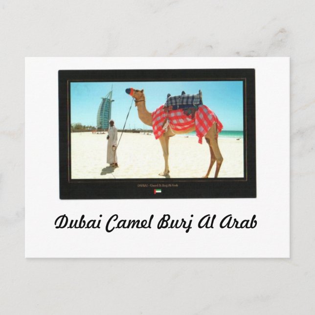 Carte Postale Camel de Dubaï Burj Al Arab (Devant)