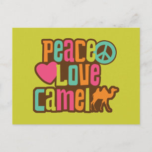 Carte Postale Camel Peace Love