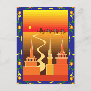 Carte Postale Camels au-delà de la ville