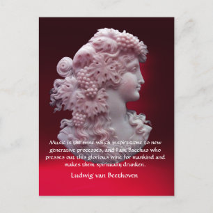 Carte Postale CAMEO ANTIQUE, DAME AUX RAISONS, CITE DE VIN de Ke