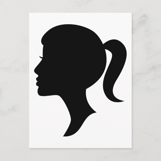 Carte Postale Caméo Silhouette Girl (Devant)
